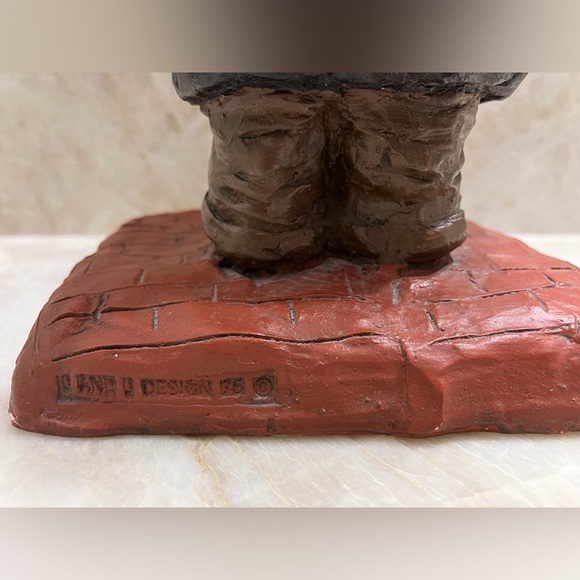 Vintage Jewish Man Rabbi Figurine Statue Bagel Basket - Picture 2 of 6